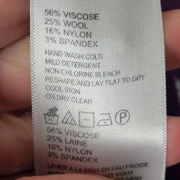 Tommy Bahama Hobart Purple & Gray Heather Stripe Pencil Sweater Dress Si… - Picture 9 of 9